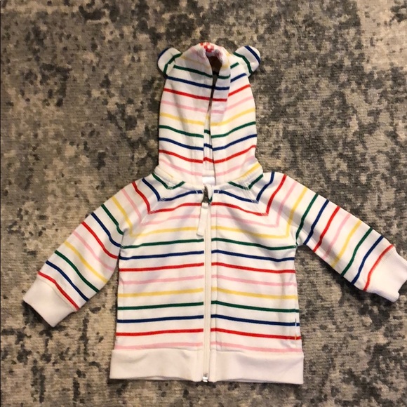 Hanna Andersson Other - Hanna Andersson Bright Basics Bear Hoodie, 6-12 M
